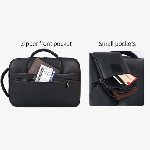 Convertible Briefcase Crossbody Sling Backpack for Men
