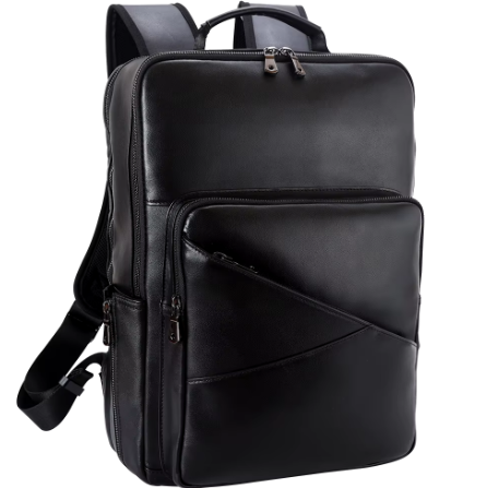 denali leather backpack Black