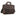 Handmade dark brown top grain leather briefcase bag with inner canvas lining, many pockets and compartments