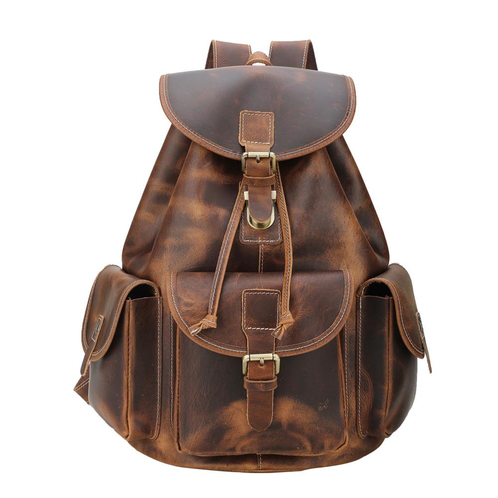 depp leather backpack Leather Laptop Backpack