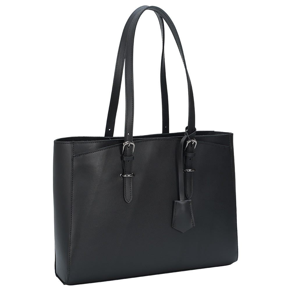 Classic Top-Grain Leather Tote for Women