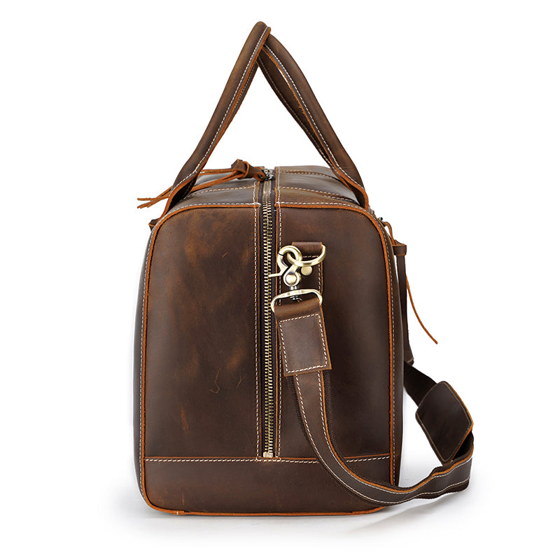 Dark Brown Duffel Bag Denali Leather Goods