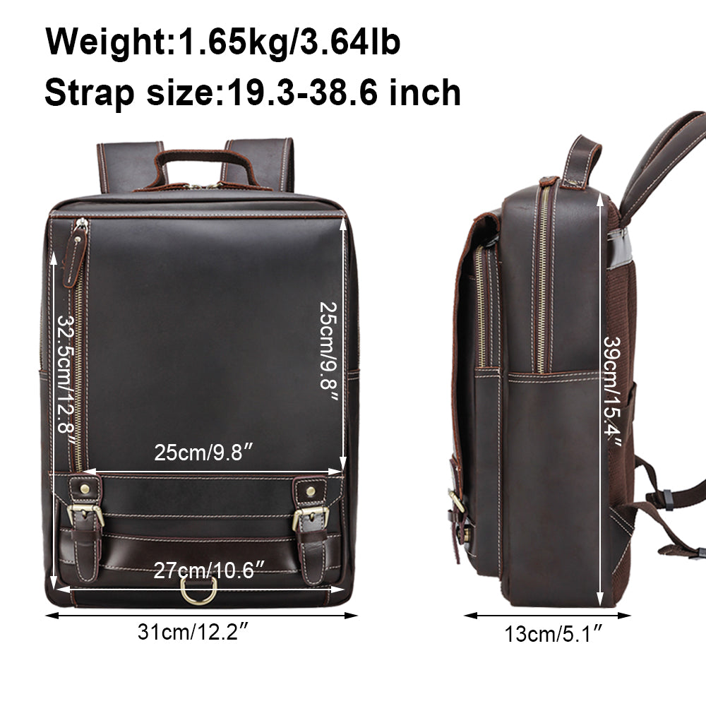 denali leather goods backpack Leather Dark Brown Backpack