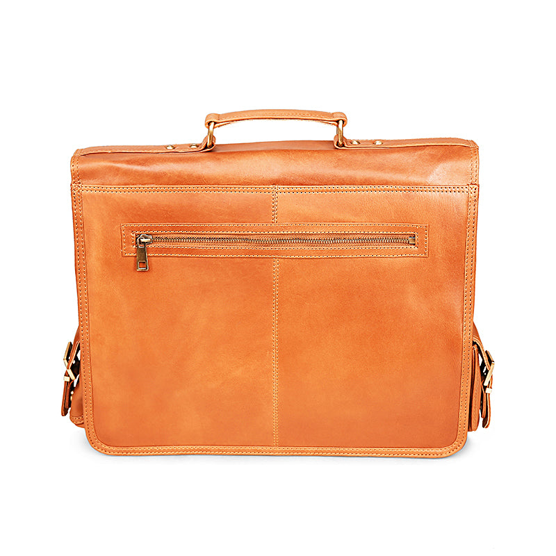 Dakota Rugged Briefcase Messenger — Classy Leather Bags