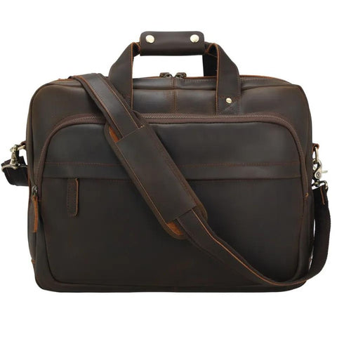 Genuine Leather Retro Style Briefcase
