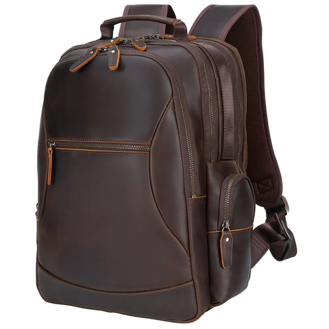 Vintage Full Grain Genuine Leather Laptop Backpack - 15.6 inches lapto Vintage Full Grain Genuine Leather Laptop Backpack - 15.6 inches lapto