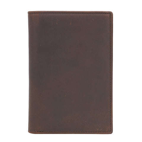 Slim 100% top grain genuine leather Passport Wallet with RFID-shielded technology