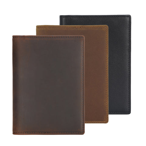 100% top grain genuine leather passport wallet with RFID-shielded technology.
